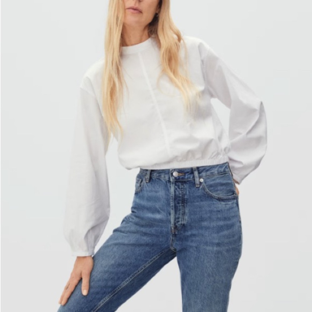 Everlane Mockneck Bubble Top